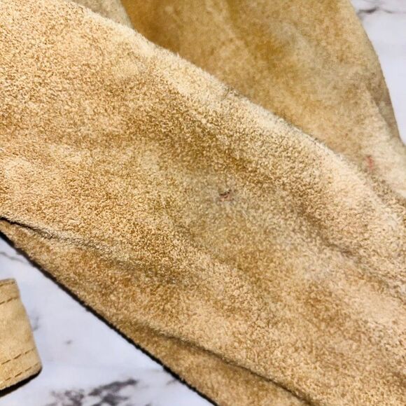 Splitend Ltd. Leather Jacket w/ Waist Tie Tan Women S Western Boho Cowboy - Picture 8 of 9